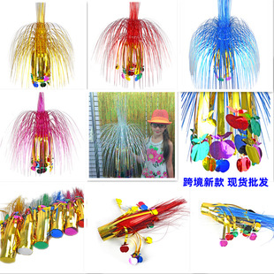 Ribbon Streamers and Colored Strips for 2025 Birthday and Holiday Party Supplies, Rural Wedding Decorations, Wedding House Roof Decorations, Cross-Border Hot-Selling
