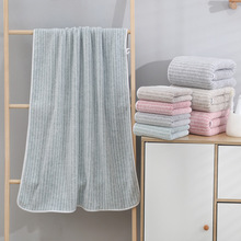 小竖条套巾成人吸水洗澡巾洗脸毛巾批发柔软吸水毛巾浴巾套装
