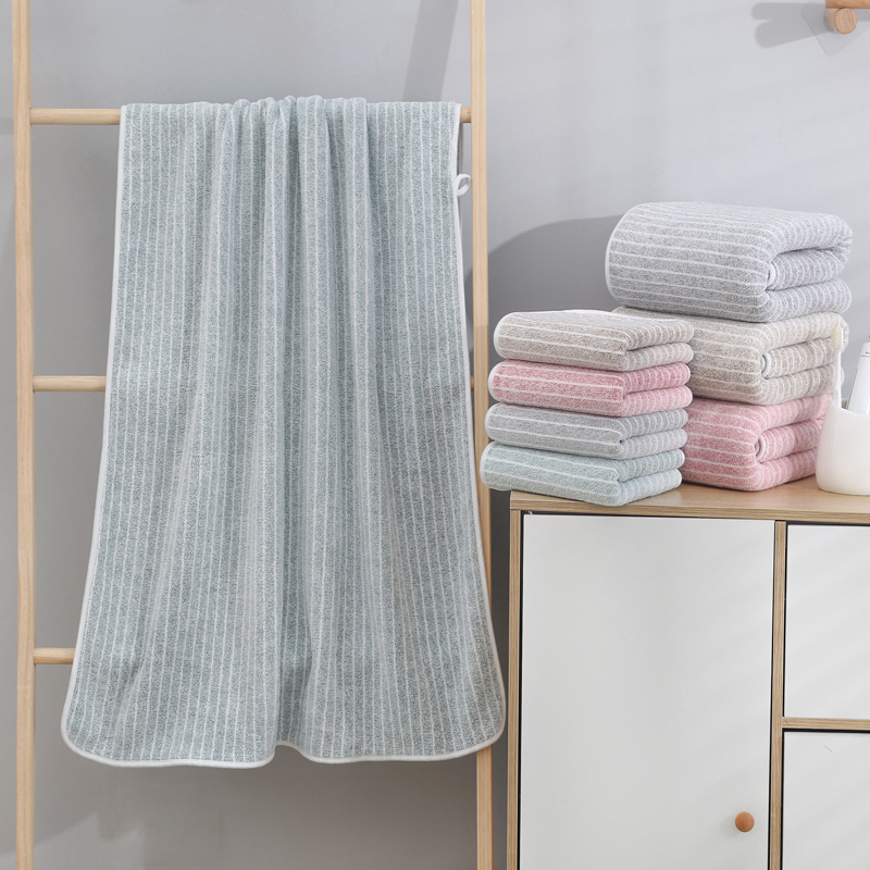 Small vertical strip towel adult absorbent bath towel face towel wholesale soft absorbent towel bath towel suit Small vertical strip towel adult absorbent bath towel face towel wholesale soft absorbent towel bath towel suit