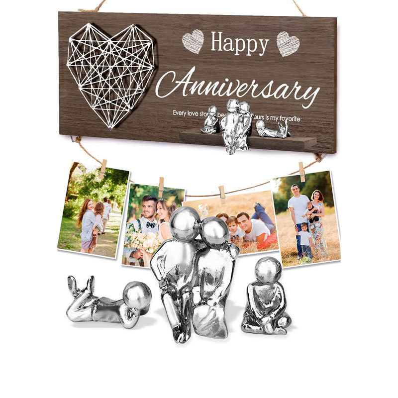 Transfronterizo nuevo amor de madera sinuoso Marco de Fotos decoración marco de fotos conmemorativo colgante de pared marco de fotos de madera regalo colgante