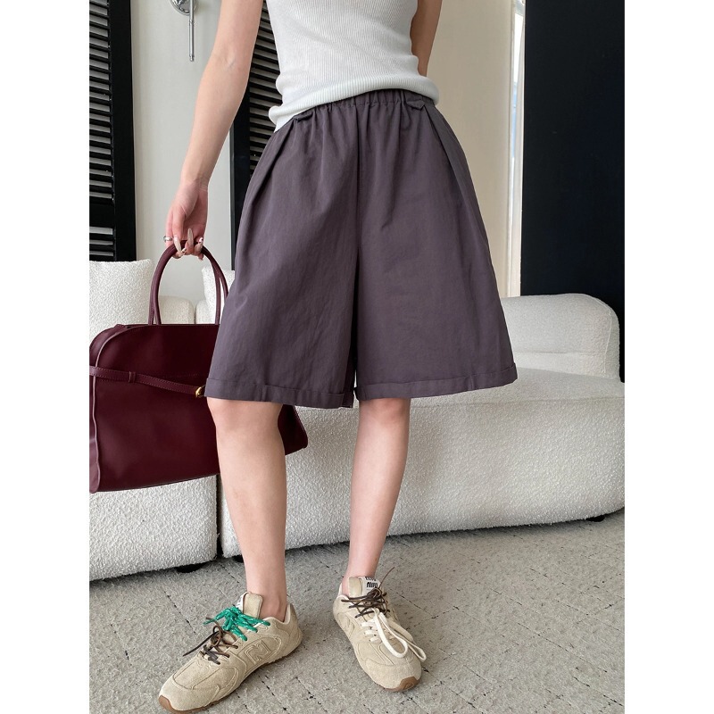 Sinnan Comfortable Everyday Blogger Relaxed Loose Wide-Leg A-Line Casual Shorts Versatile Sn8886 Sinnan Comfortable Everyday Blogger Relaxed Loose Wide-Leg A-Line Casual Shorts Versatile Sn8886