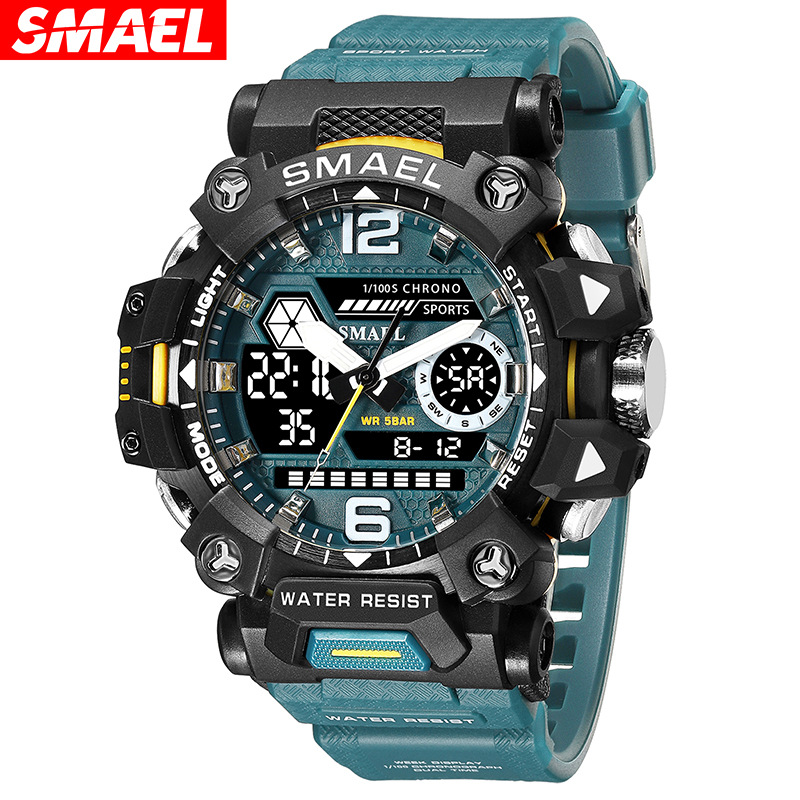 SMAEL Smair 2022 new tactical men's alloy watch multi-function waterproof outdoor electronic watch