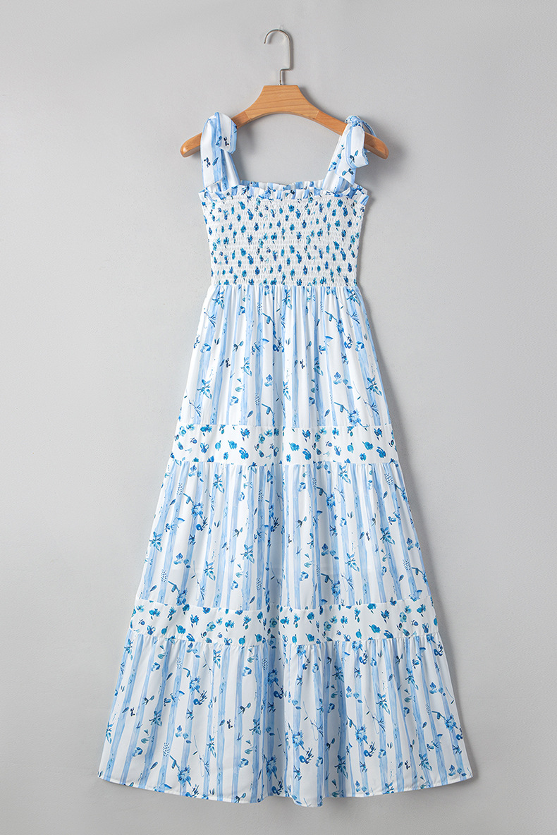High-Waist A-Line Flower Sling Dress for Women High-Waist A-Line Flower Sling Dress for Women