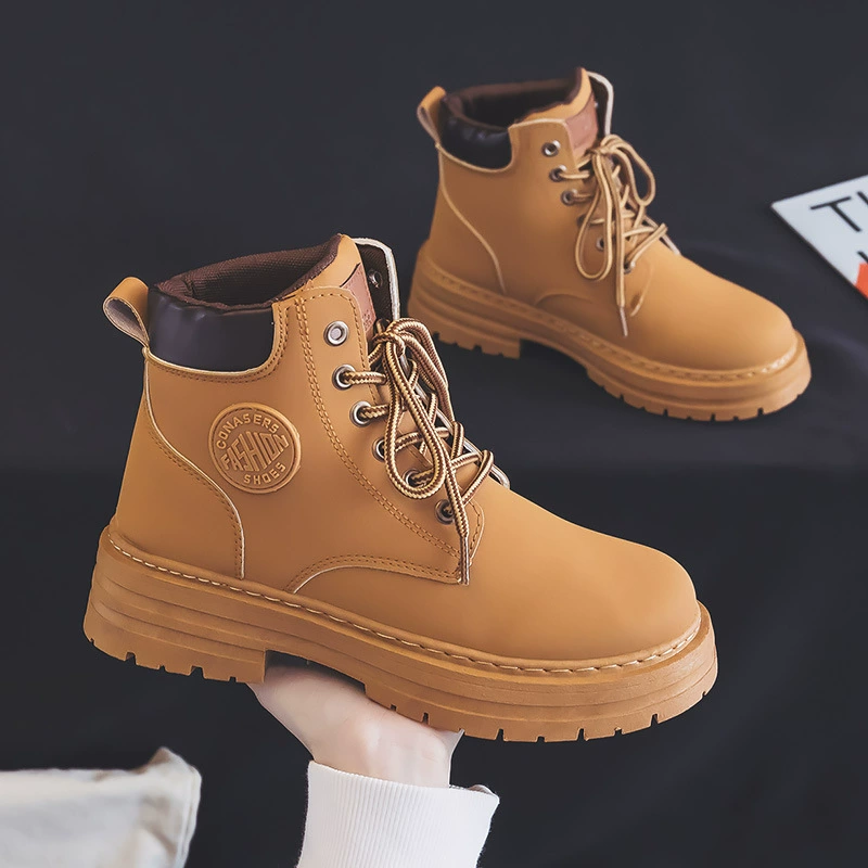 Пара короткие сапоги 2024 весной новый английский стиль толстый дно дикий мотоцикл сапоги Martin красная книга та же большая желтая сапоги