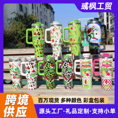 クロスボーダー自動車カップ40オンス車載氷覇カップステンレス保温カップ大容量グリーン奇5Dクリスマスシリーズ吸引