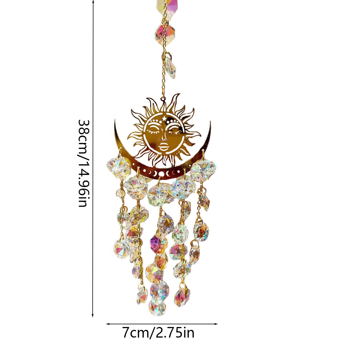90g Weight Suncatcher, Wind Chime Home Textiles & Decor Type 1 Piece Quantity Housewarming, Graduation, Birthday Occasion Crystal Material Sun Pattern Simple Style Style Simple Style Sun Crystal Suncatcher Wind Chime Wall Art 无
