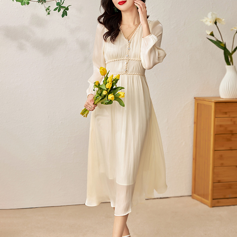Đầm suông nữ midi mùa hè — 2306208 - Hồng chi tiết 1