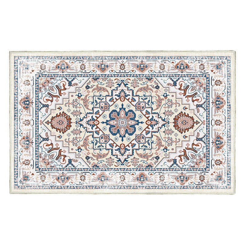 Defu terciopelo casa estera hogar felpa corta TPR lavado inferior antideslizante estera plegable pasillo alfombra mat