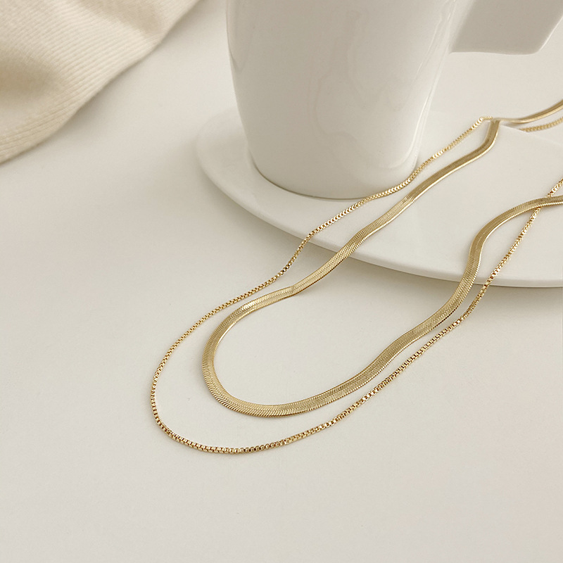 Geometric, Butterfly Pattern Ins Style Geometric Butterfly Alloy Plating Layered Necklaces