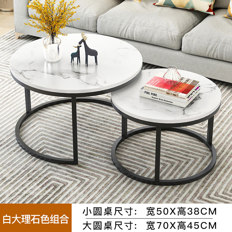 블랙 프레임 + 화이트 대리석 표면 50*50*38+70*70*45