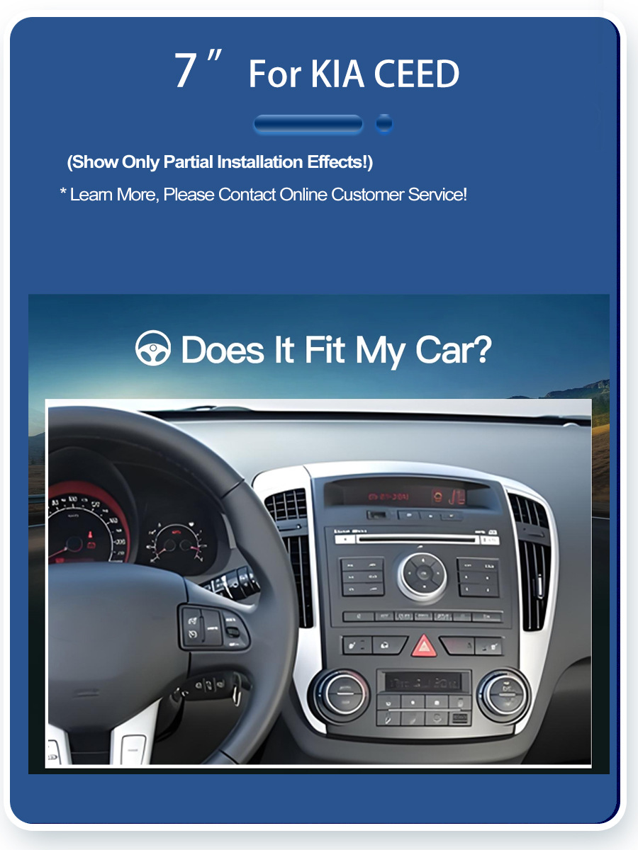Suitable for 7inch Kia Special Android Car Navigation Bluetooth Gps High-Definition Reversing Image Wireless Carplay