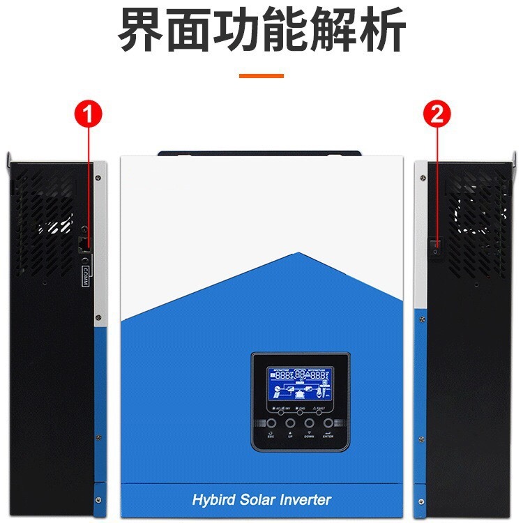 新型ハイパワーMPPT純正弦波2.2K-10.2KW 48vオフネット逆制御一体型光発電インバータ|undefined