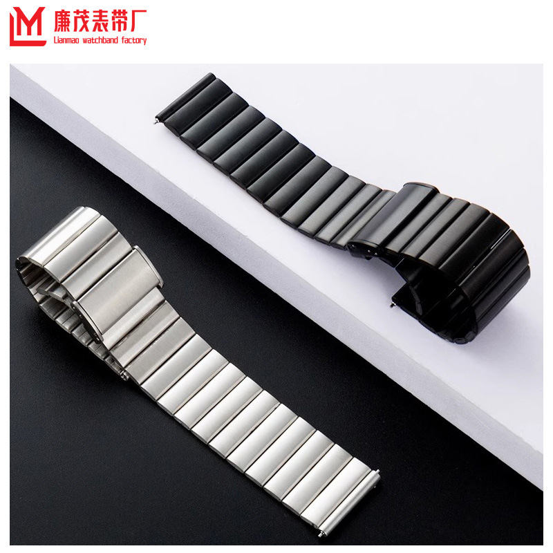 Stainless steel new one bead slub strap for apple strap huawei samsung dw watch strap accessories wholesale
