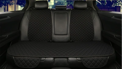 Universal seat cover — Five-Seat Backrest, No Binding, Non-Slip - rear-row-backrest-classic-black-linen