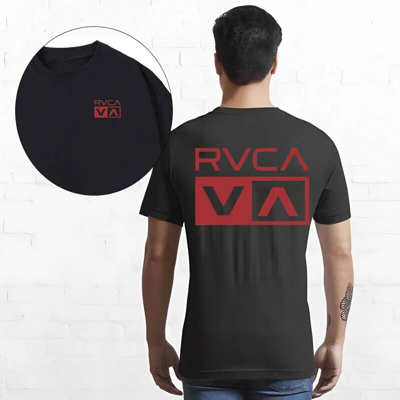 Rvca t Shirt Black Tee Summer Cotton Tshirt Summer Short