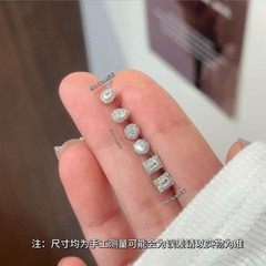 シルバー マイクロセット 6点セット S925 シルバー ニードル イヤリング セット ニッチデザイン コンパクト イヤリング ユニークで多用途 女性用