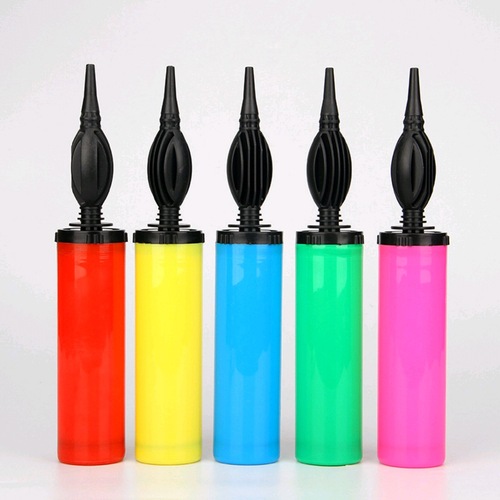 Colorful two-way plastic inflatable pump hand push wedding balloon hand push