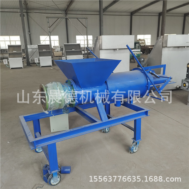 螺旋式牛粪干湿分离机有机肥挤干机 斜筛式纸浆脱水机