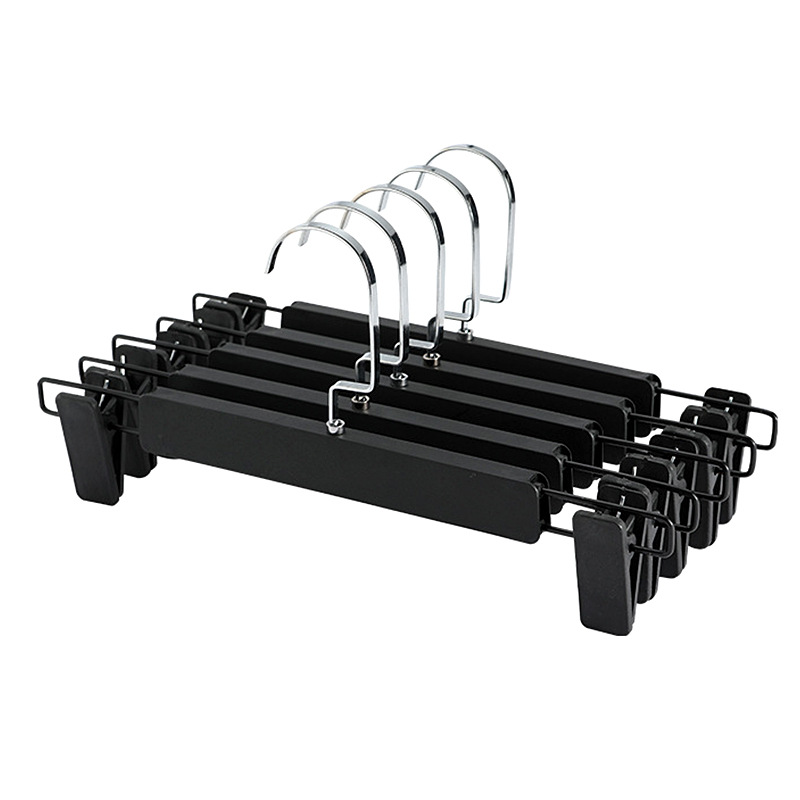 服装店强力裤架裤夹子服装店防滑无痕内衣架家用伸缩塑料裤挂批发