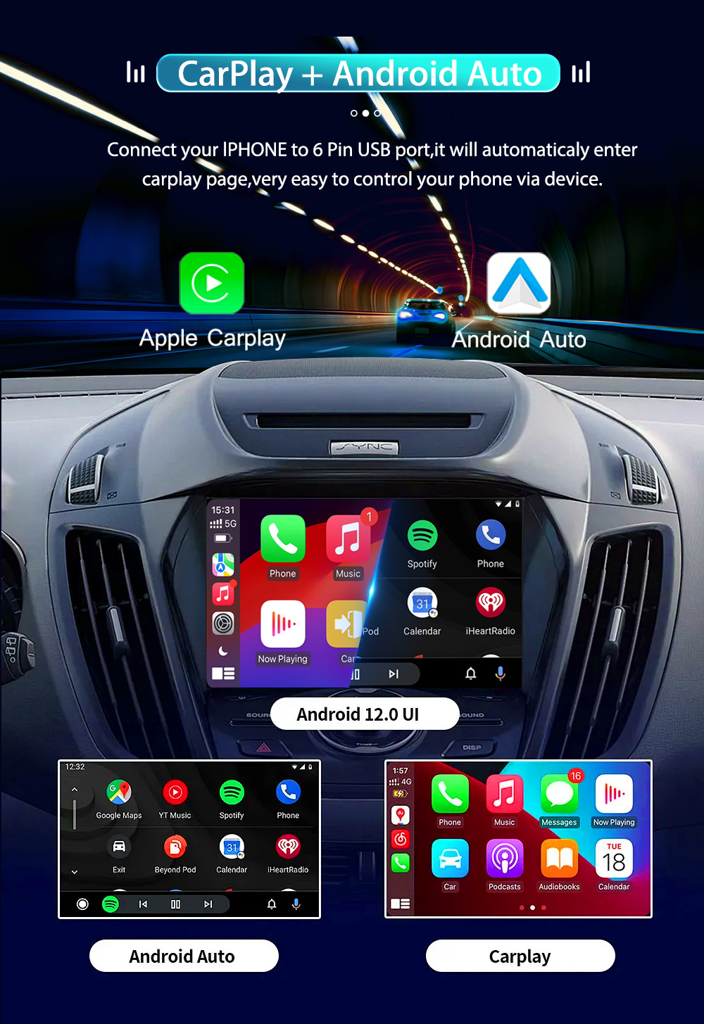 Suitable for 2005-2009 Land Rover Discovery Android car navigation system, versatile modification of the central control DVD audio panel frame