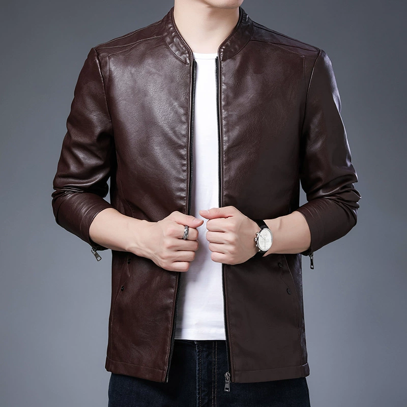 Trend polyurethane short jacket, Korean style, slim fit