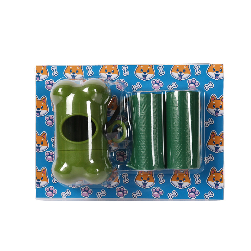 Bolsa de basura para mascotas de comercio exterior degradable solo rollo de heces bolsa de mierda bolsa de Amazon perro taburete bolsa de aseo para mascotas
