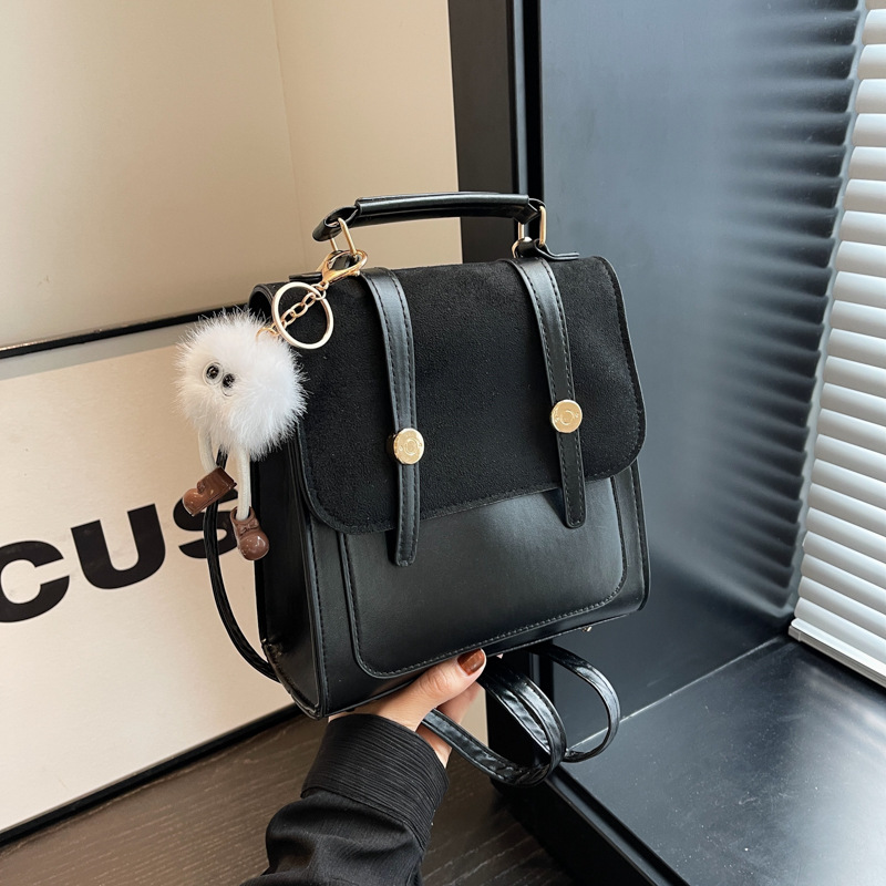 Retro costura textura mate bolso 2023 nuevo estilo occidental de las mujeres mochila crossbody pequeño bolso cuadrado