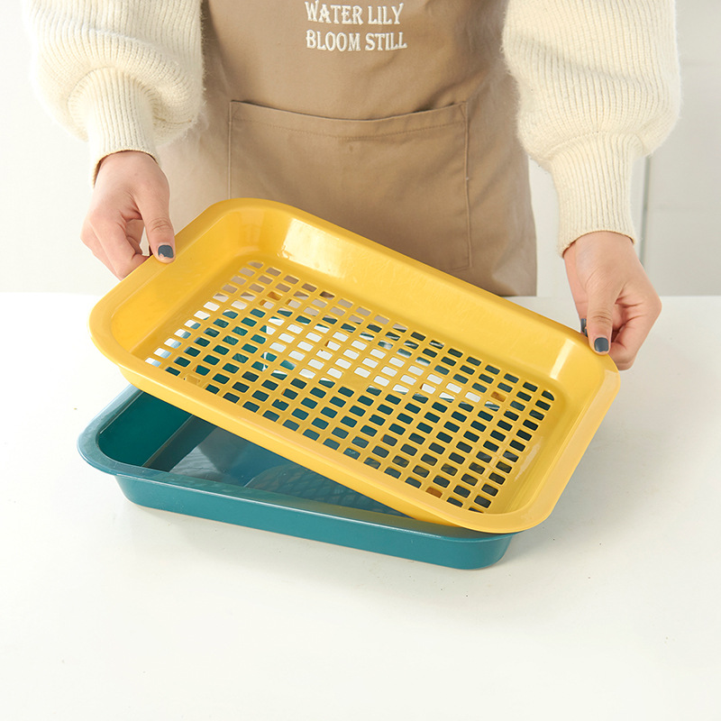 二重の水たまりの野菜と果物の収納かごの置物は野菜のたらいの果物のかごの果物の皿を洗います。