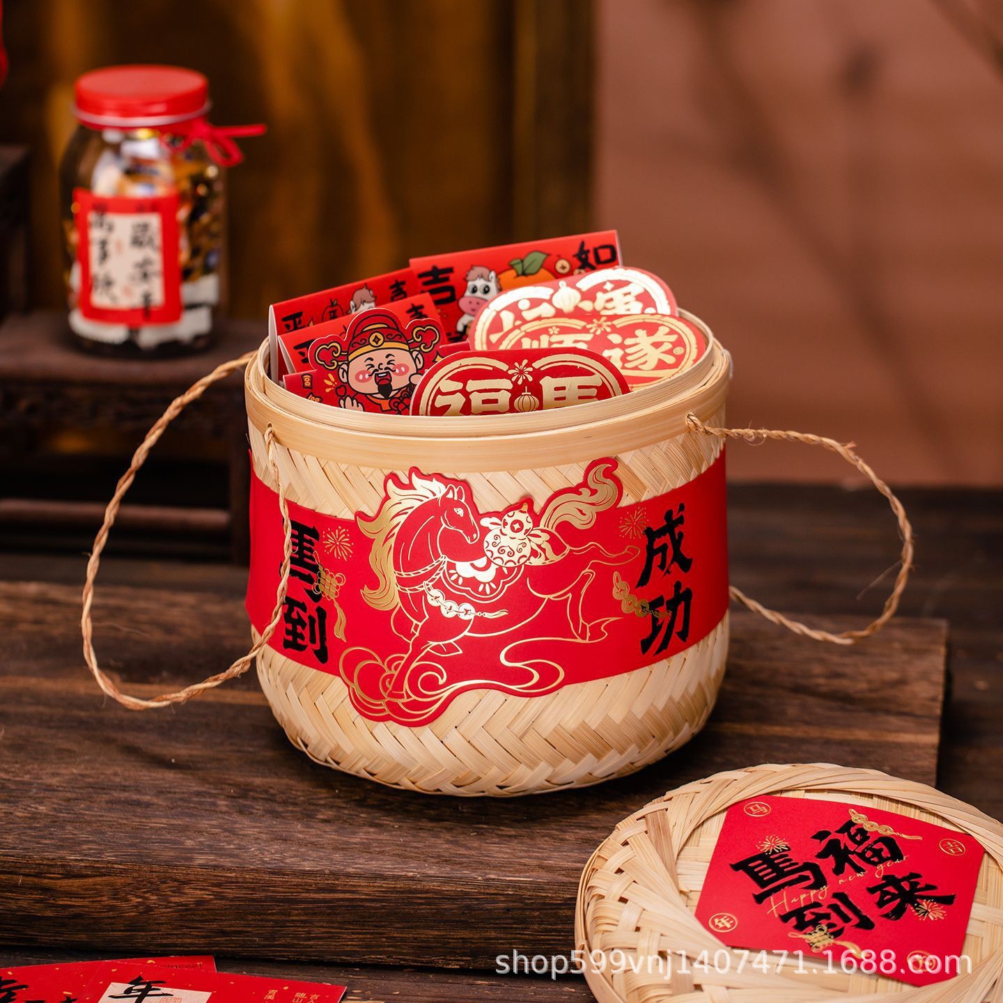 Caja de Regalo Tejida de Bambú, Artesanal, para Empaque y Regalo image 3