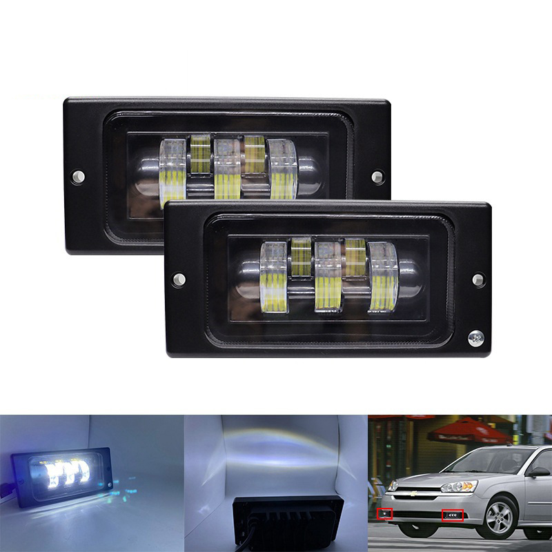 New Modified Front Headlight Spotlight Square 5LED Front Fog Lamp 2110 -2117 Front Bumper Fog Lamp Kit