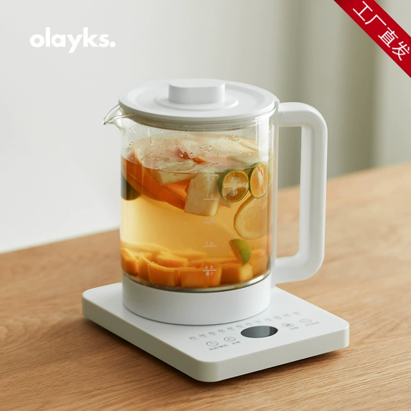 olayks L'Orek Health Bo Furnishing Multifunctional Small Automatic Office Boil Flower Teapot Glass Tea