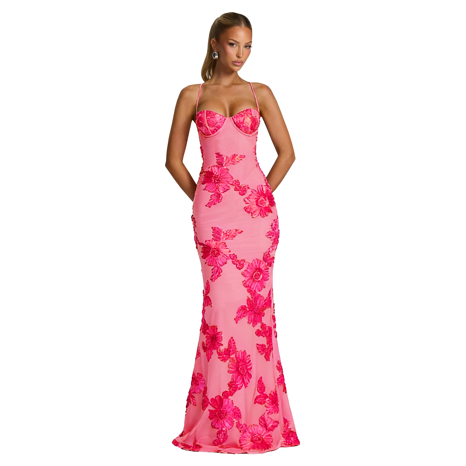C7672 Aliexpress transfronterizo Amazon Europa y América moda moda femenina temperamento sexy Jacquard vestido de fiesta