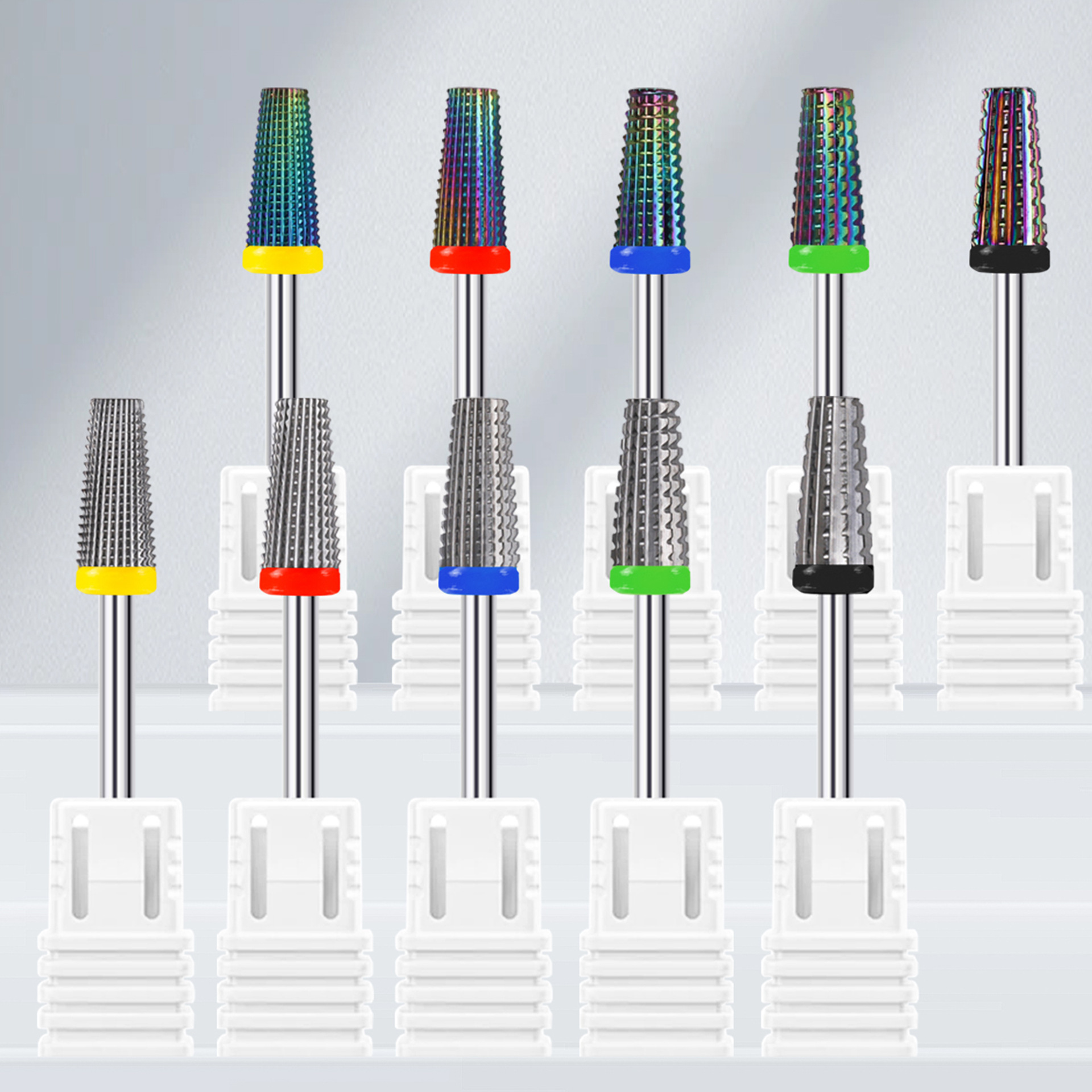 Especializado transfronterizo para uñas cinco en uno, cabezal de lijado de acero de tungsteno, herramienta de lijadora de pretratamiento especial