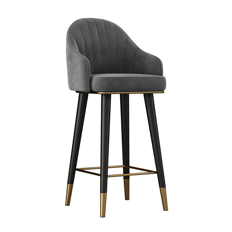 Silla de bar de lujo ligera, silla de cuatro patas, taburetes altos modernos y simples, cajero de bar, taburetes altos.