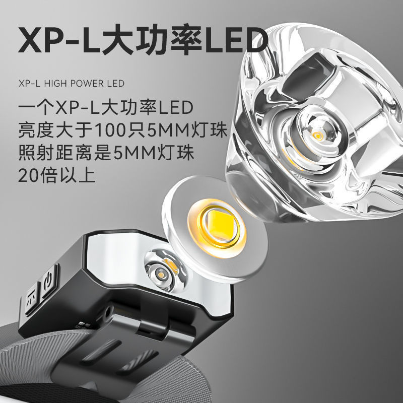 WALLSON CL1300 헤드 램프 캡 램프 충전식 낚시 휴대용 헤드 장착 방수 강한 가벼운 미끼 변경 램프