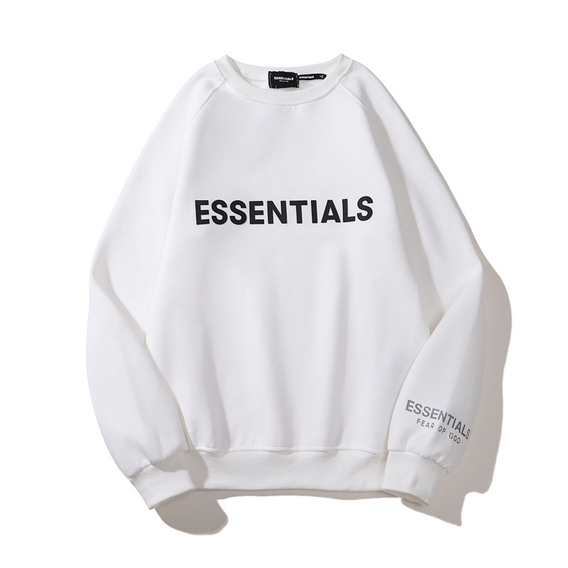FOG ESSENTIALS letras de silicona estereoscópica hombres y mujeres americanos camisa con sudadera con sudadera con sudadera image 6