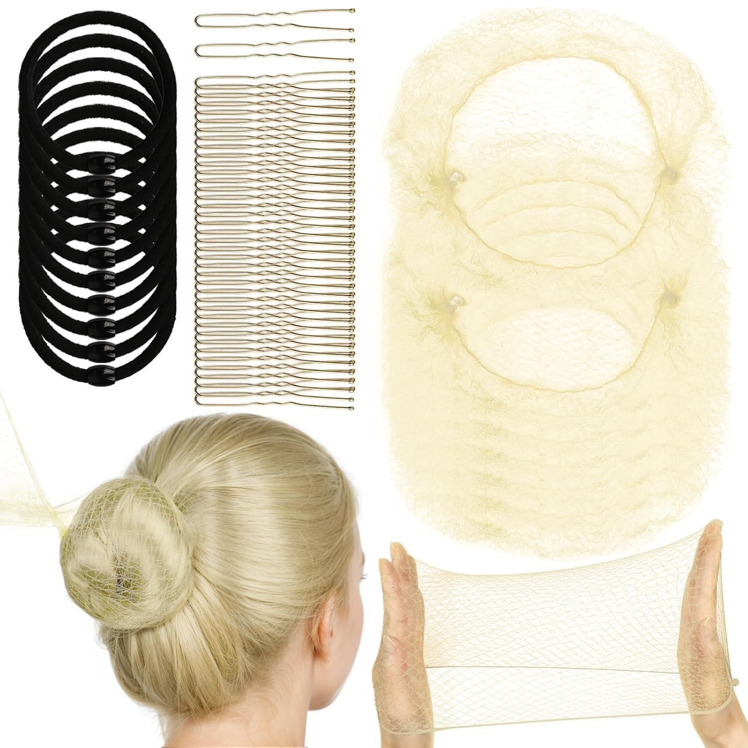 Invisible Hair Net Wholesale Black Ultra-Fine Hair Net for Photo Studios and Film Shoots, Suitable for Nurses, Flight Attendants, Children's Dance, High Elasticity Fine Mesh
