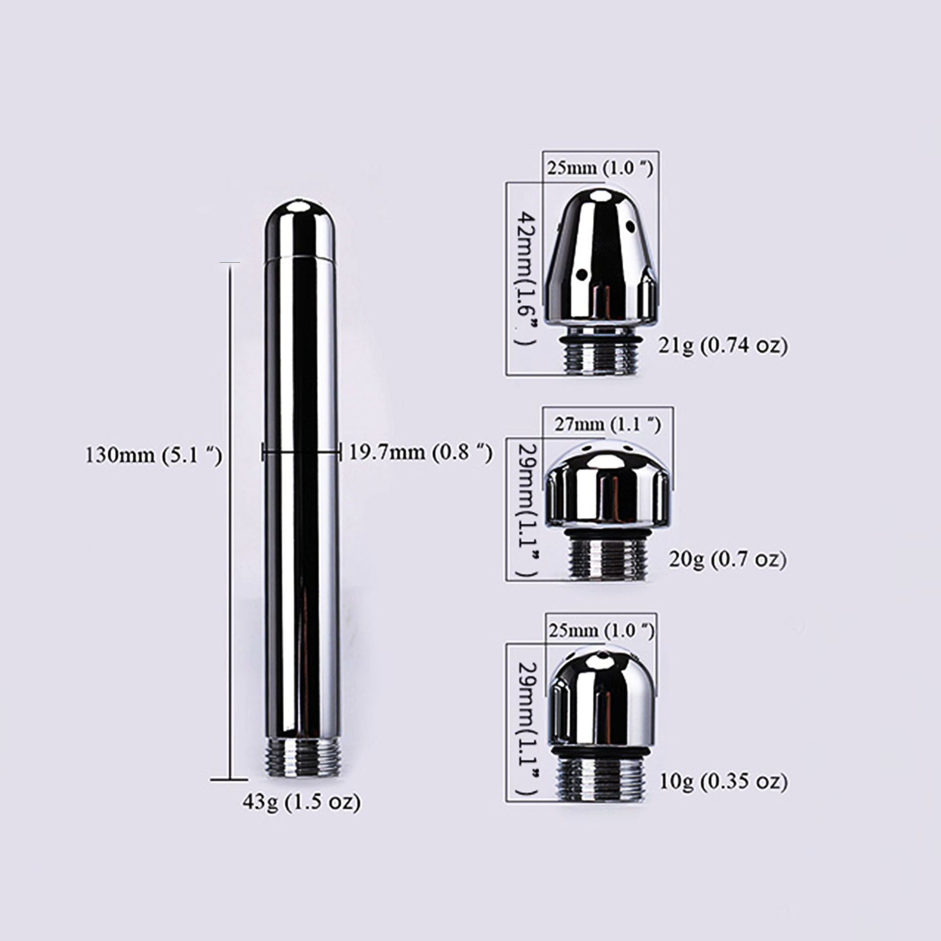 Stainless Steel Anal and Vaginal Irrigator, Body Cleaning Enema Device, Silver — detail image 14
