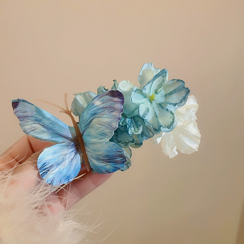 Заколка-крабик для волос, цветочная в бохо-стиле для чёлки — милый цветочный зажим, 0,045 кг