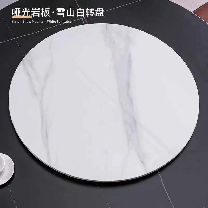 Fábrica directa mesa de comedor de tabla de roca procesamiento personalizado mesa redonda de mármol doméstico disco de hotel giratorio