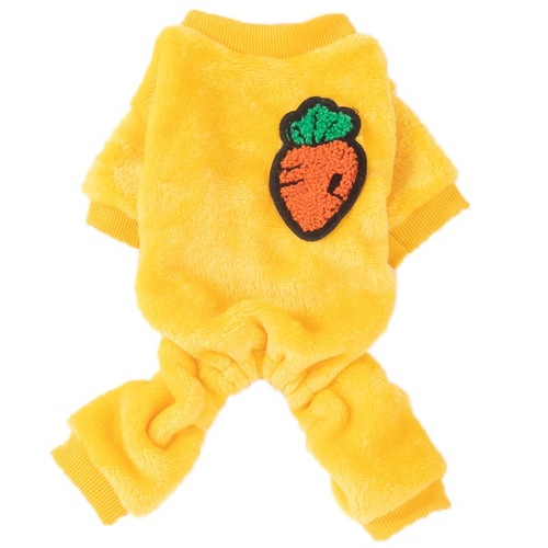 Dog Clothes Winter Fleece Cat Cartoon Fruit Four Paws Clothes Homecoming Clothes Teddy Bichon Pet Fashion Wholesale