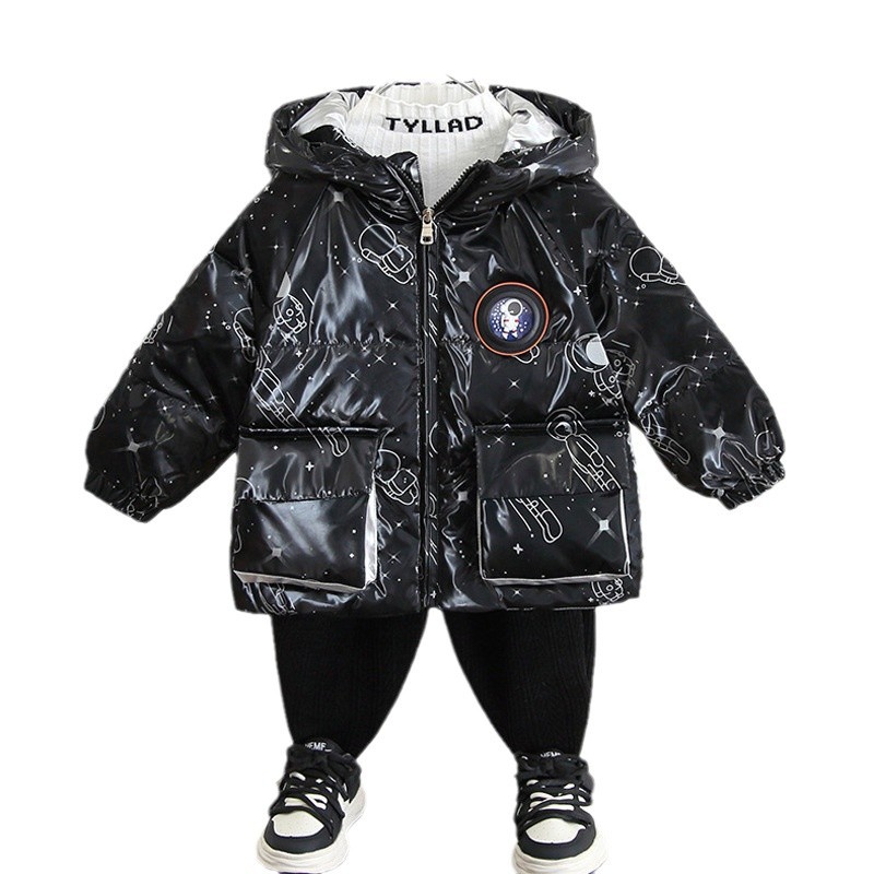 6904 chaqueta de plumón para niños invierno para niños 2025 nuevo estilo para niños y bebés ropa de pan de plumón de pato blanco ligero de tres pruebas para niños