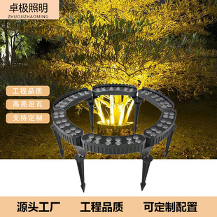 Customized led tree lamp outdoor waterproof ring outdoor landscape lighting garden green planting tree lamp