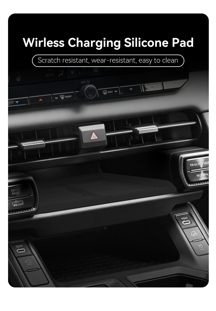 Suitable for 26 Models of Toyota Rav4, Wireless Charging Silicone Anti-Slip Mat, Interior Protection, Car Accessories, Modification Parts