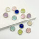 Colorful Starlight Shining Button Sunflower Silver Powder Shirt Sweater Cardigan Button Acrylic Crystal Cat Eye Button