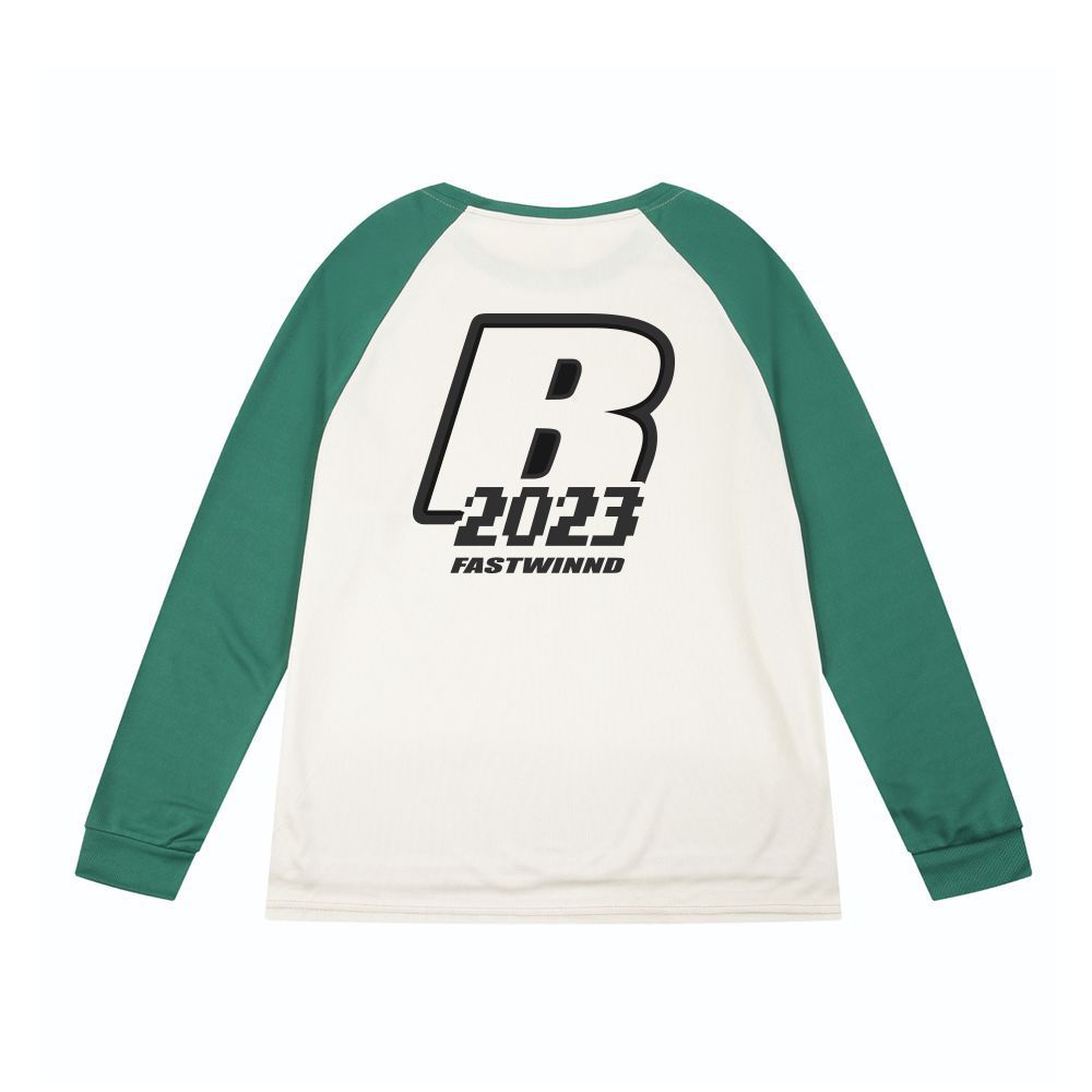 B 표준 2023 라이트 살구색 다크 그린 긴 소매