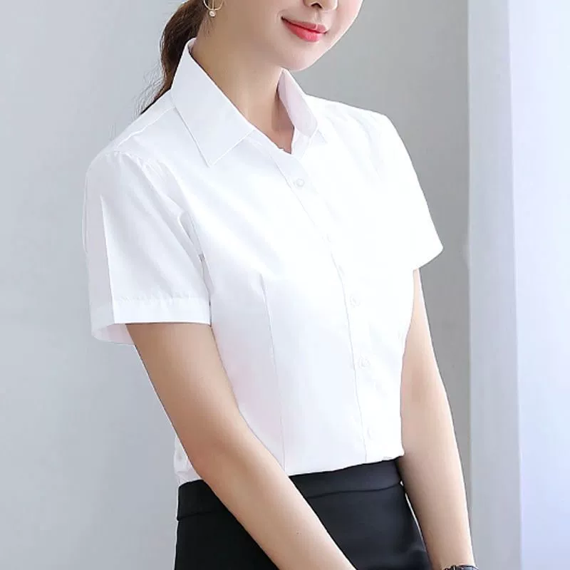 Платная белая рубашка женская рубашка с длинными рукавами и короткими рукавами
