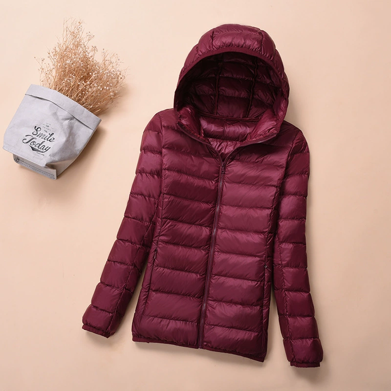 Демисезонная бархатная куртка с пухом из утиного пуха, Standing Collar или капюшон, легкая весна 2025