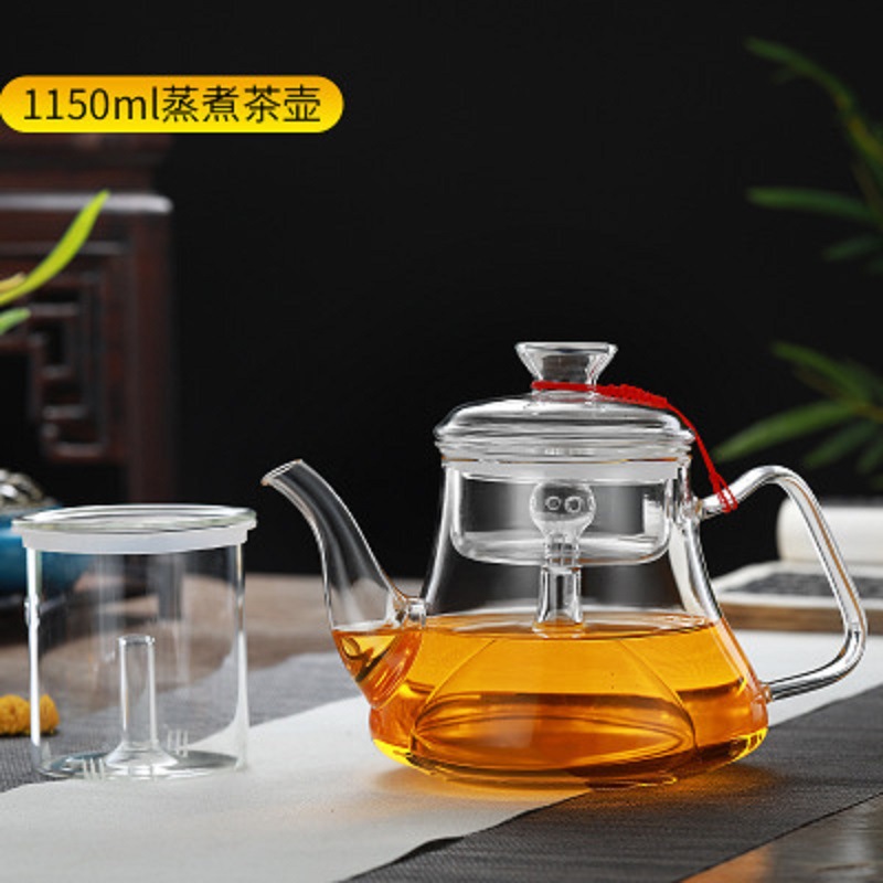 Fábrica al por mayor tetera de vidrio de alta borosilicato material tetera de cocina olla de energía de gran capacidad estufa de cerámica eléctrica tetera de flores y hierba