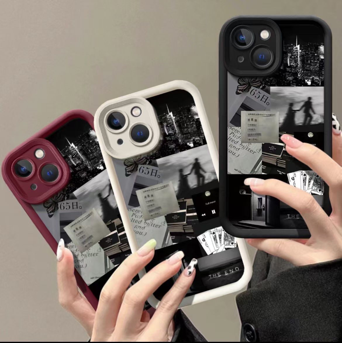 Funda para teléfono móvil iphone16 de estilo europeo y americano Apple 15promax nuevo 14pro anti-caída 13/12 personalidad 11